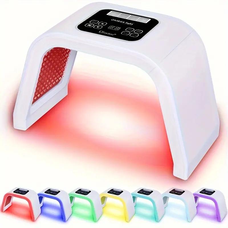 Folding Colorful Light LED Mask Instrument, Facial Care Machine, Home Skin Care Device, Gifts For Women Comfort