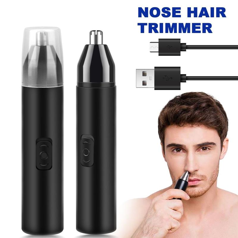 USB Rechargeable  Electric Nose Hair Trimmer as Father's Day Gifts, Portable Comfort Ear and Nose Hair Trimmer, Electric Nose Hair Clipper, Pocket Size Cordless Nose Hair Shaving Tool and Facial Hair Removal Device for Men Women