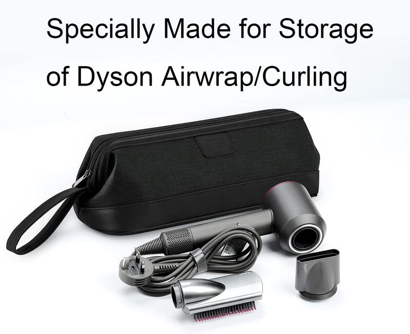 Travel Case Compatible with Dyson Airwrap & Curling Iron, Portable Hair Dryer Carrying Bag Waterproof Storage for Dyson Supersonic Styler Attachments Protection