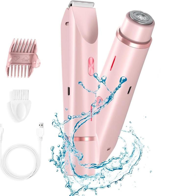 2 in 1 Electric Hair Removal Machine, 1 Box Rechargeable Waterproof Hair Removal Tool & Accessories, Womens Razor for Bikini Trimmer, Christmas Gift