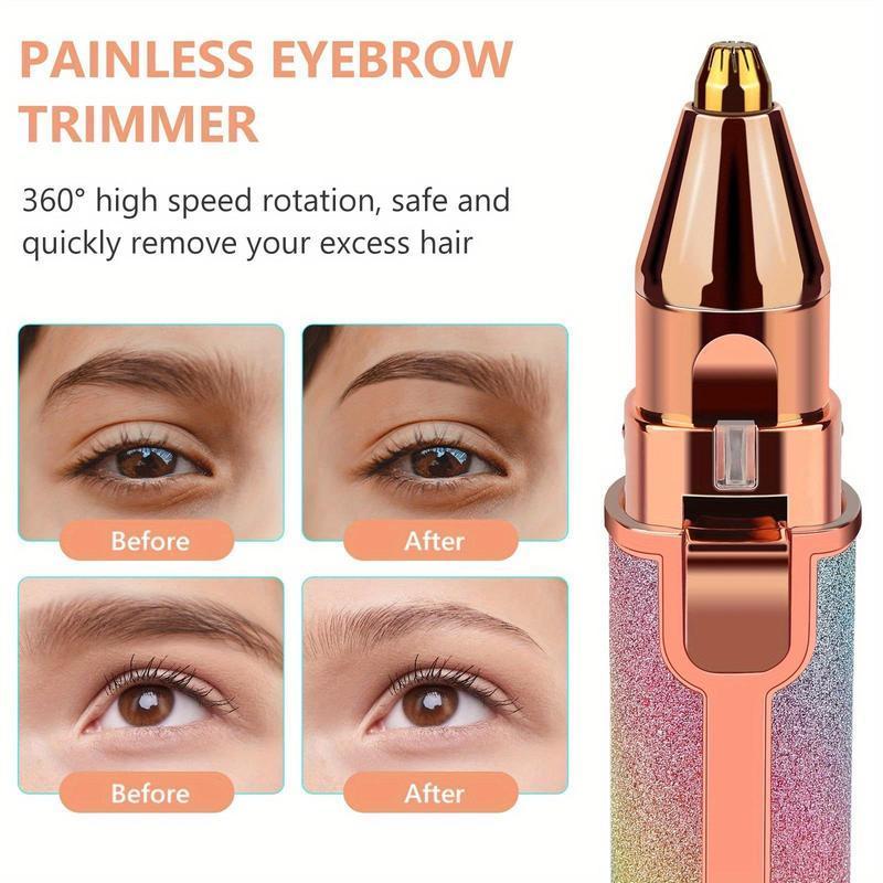 USB Rechargeable Electric Eyebrow Trimmer, 1 Box 2 in 1 Eyebrow Shaver, Eyebrow Trimmer for Women, Facial Electric Eyebrow Shaper for Daily Use, Gift for Halloween, Christmas, Fall, Winter Gift, Gift