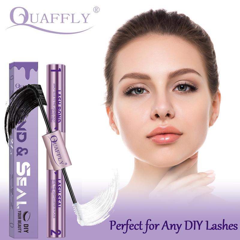 2 in 1 Long Lasting Eyelash Bond & Seal Glue, Waterproof Eyelash Extension Adhesive, Eye Makeup Tool for Women & Girls