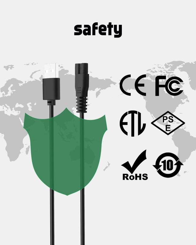 Manscape Charger for Meridian Trimmer Charger Compatible with Meridian Electric Razors for Women Meridian Body Hair Trimmer, 5V Charger for Meridian Shaver Charger Meridian Charger, 3.3ft