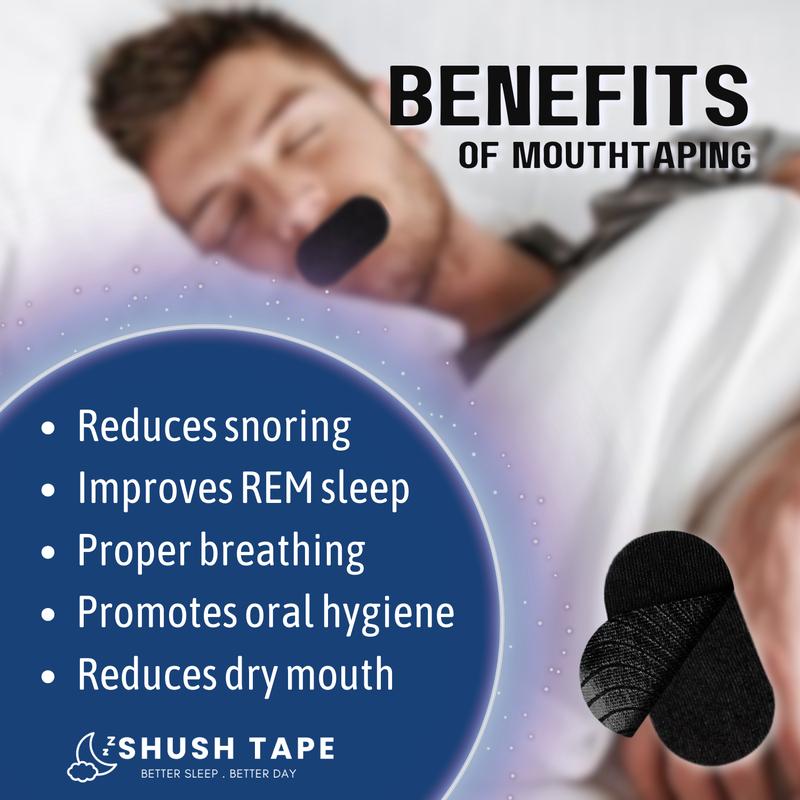 Mouth tape for sleep - Medical Grade, Hypoallergenic, Reduce snoring, slimmer jawline, Facial hair friendly, Gentle, 30 Day Supply, Mouth Tape Comfort