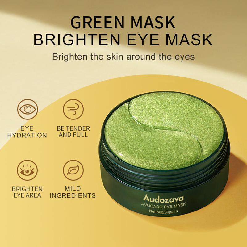 AUDOZAVA Avocado Eye Mask, Natural EssenceHydrating Eye Mask, Moisturizing underEye Patches Eye Gel Pads for SoothingDark Circles, Eye Treatment, Puffiness &Wrinkles, Nourishing Eye Mask