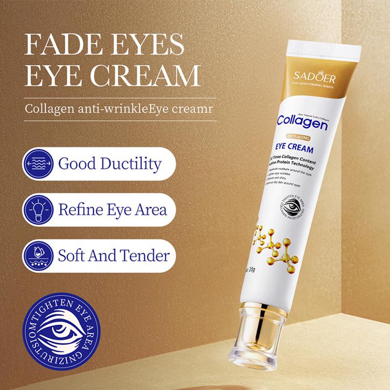 Instant Eye Bag Removal Cream Collagen Anti-wrinkle Fade Fine Lines Firming Skin Anti Dark Circle Puffiness Brighten Eye Care