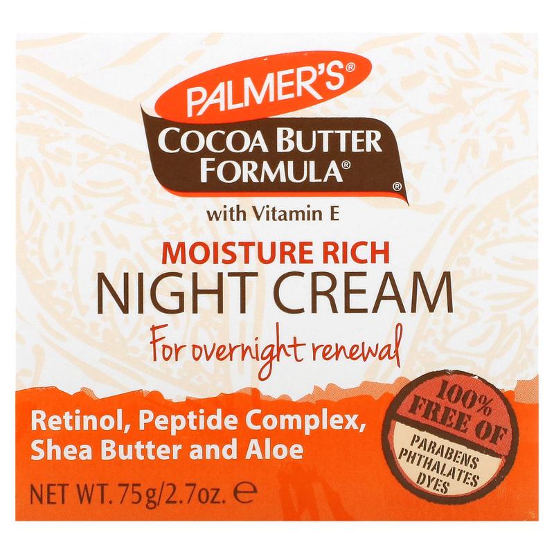 Palmer's Cocoa Butter Formula with Vitamin E, Moisture Rich Night Cream, 2.7 oz (75 g)