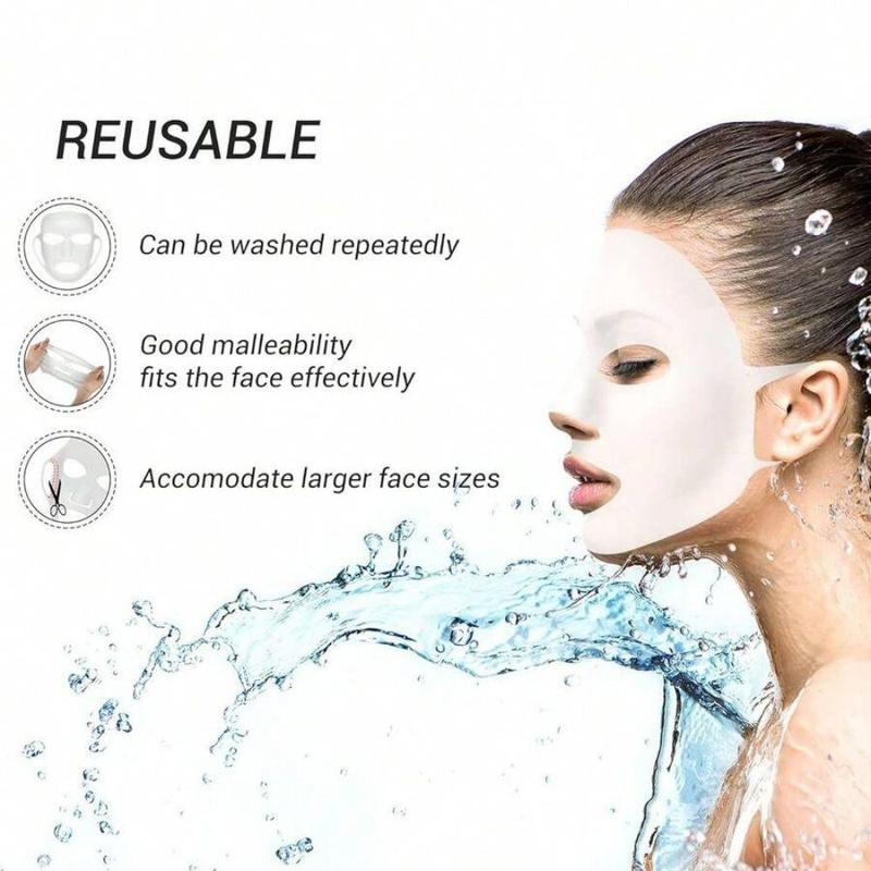 Reusable Silicone Face Mask, 6 Counts Moisturizing Face Mask, Face Care Mask, Skin Care Tool for Women & Girls