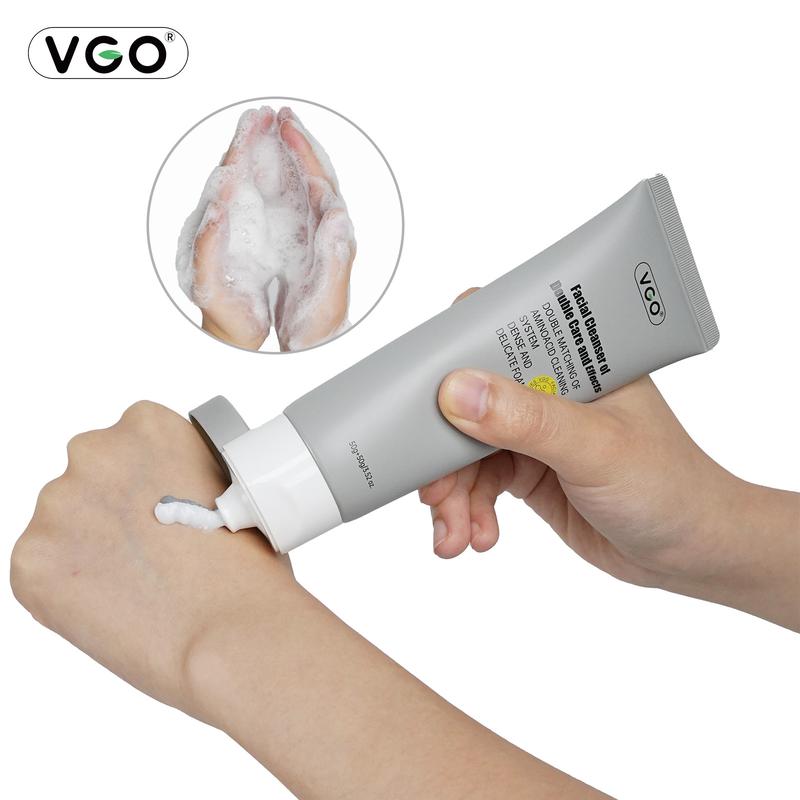 VGO Double Care Facial Cleanser - 50g, Suitable for All Skin Types,  and Moisturizes for Optimal Gentle Cleansing Sensitive Foam