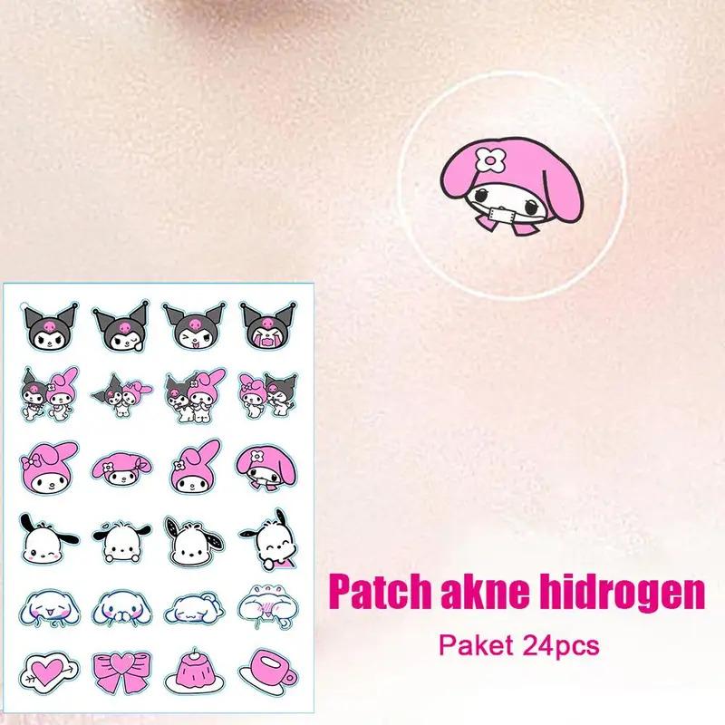 24 PCS SET Kuromi Pimple Patch Acne Colorful Invisible Acne Removal Skin Care Stickers Concealer Face Spot Beauty Makeup Tools