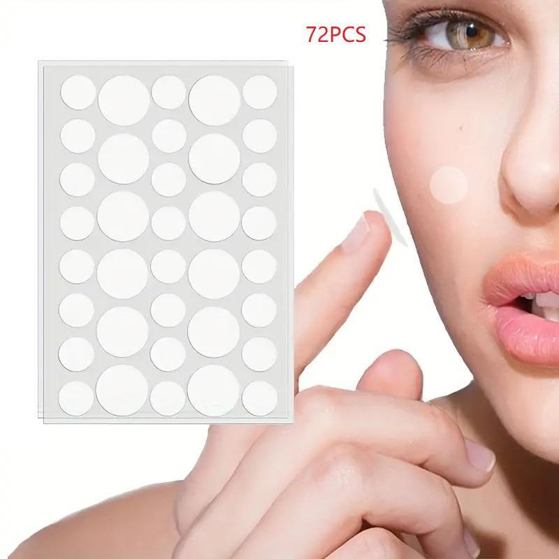 Deep Moisturizing Invisible Skincare Acne Cover Patch, 72pcs 180pcs Professional Mixed Size Acne Cover Sticker, Facial Pimple Zits Cover, Skin Care Product