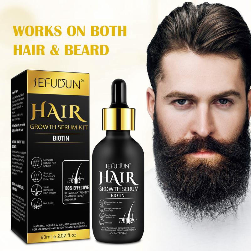 Sefudun 5% Minoxidil Hair  Beard Care Serum - Gifts for Men Dad Him Boyfriend Husband Brother, Thanksgiving Christmas Gift