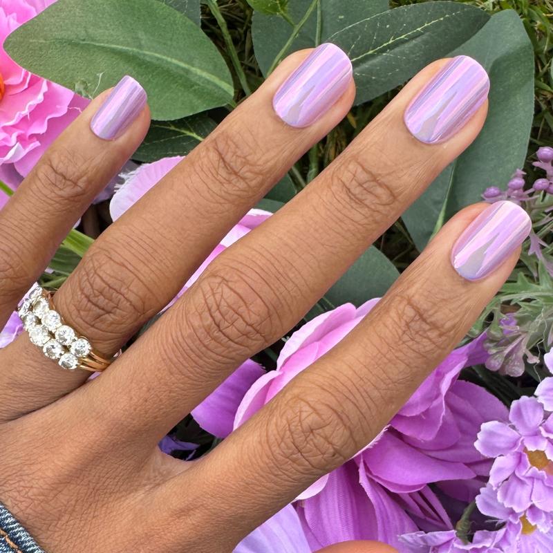 Lavender Chrome - Press-On nails | Short | Squoval