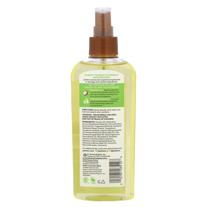 Palmer's Coconut Oil Formula With Vitamin E, Moisture Boost, Hair + Scalp Oil, 5.1 fl oz (150 ml)