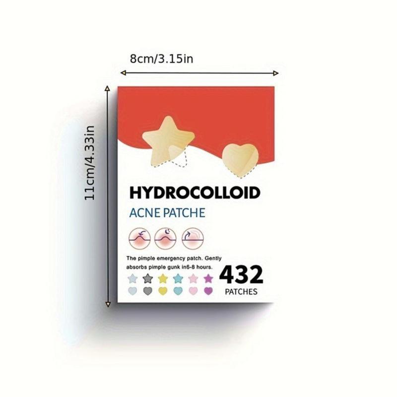 Hydrocolloid Acne Patch, 432-Count Per Box Star Shaped Invisible Acne Cover Patches, Skin Care Product for Women & Men