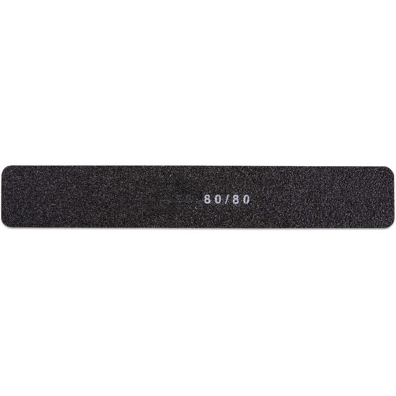 10 Counts - Jumbo Double-Sided Emery Nail File for Manicure, Pedicure, Natural, and Acrylic Nails - Black (Grit 80 80)