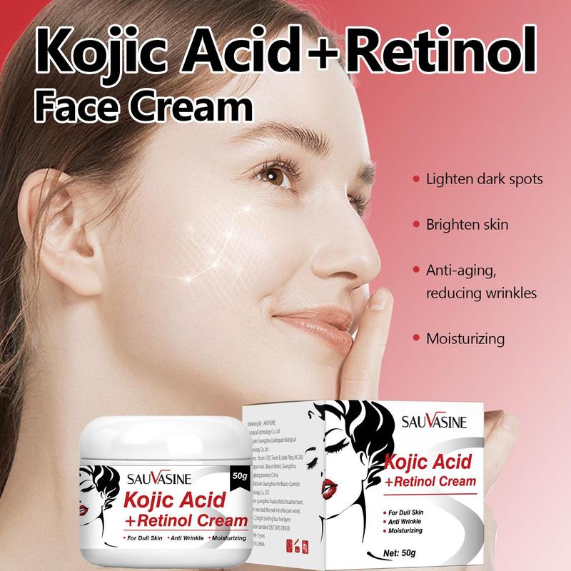 Kojic Acid Retinol Face Cream, 1 Count Facial Nourishing & Firming Moisturizer, Comfort Skin Care Product