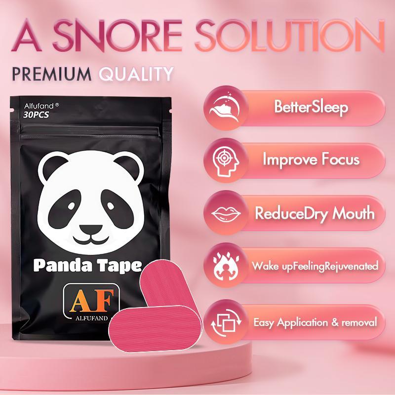 PINK-Panda  30-Pack Portable, All-Black, Limited Edition Breathable & Elastic Mouth Tape for Anti-Snoring Sleep – Hypoallergenic, Skin-Friendly, Safe & Healthy