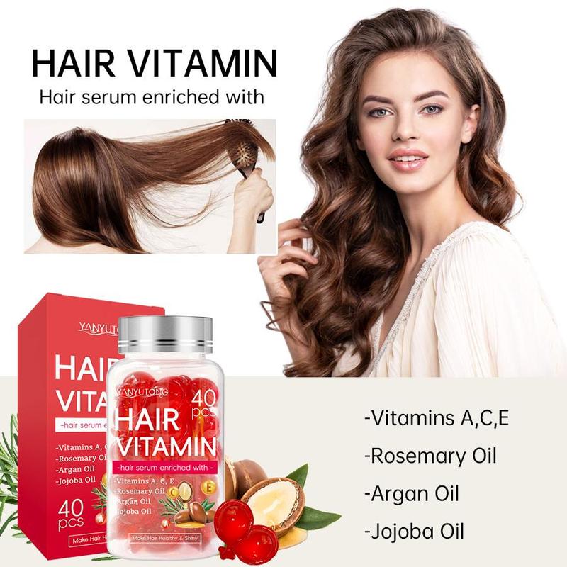 Hair Vitamin Capsule, 40pcs box Hair Vitamin Serum, Moisturizing Hair Care Capsule, Hair Care Product for Women & Men