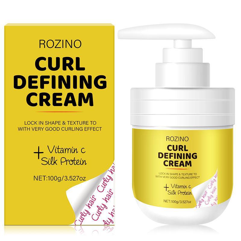 Vitamin C & Silk Protein Curl Defining Cream, Fluffy Hair Cream for Men & Women, Professional Hair Care Product for Daily Use