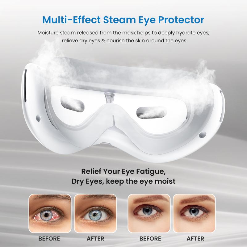 RENPHO Eyespa Mist Mask, Heated Steam Eye Mask for Dry Eyes, Eye Massager with Compress Moist Heat, Eye Care Device and Bluetooth Music, Relief Tired Eyes Gift for Teens Women Men