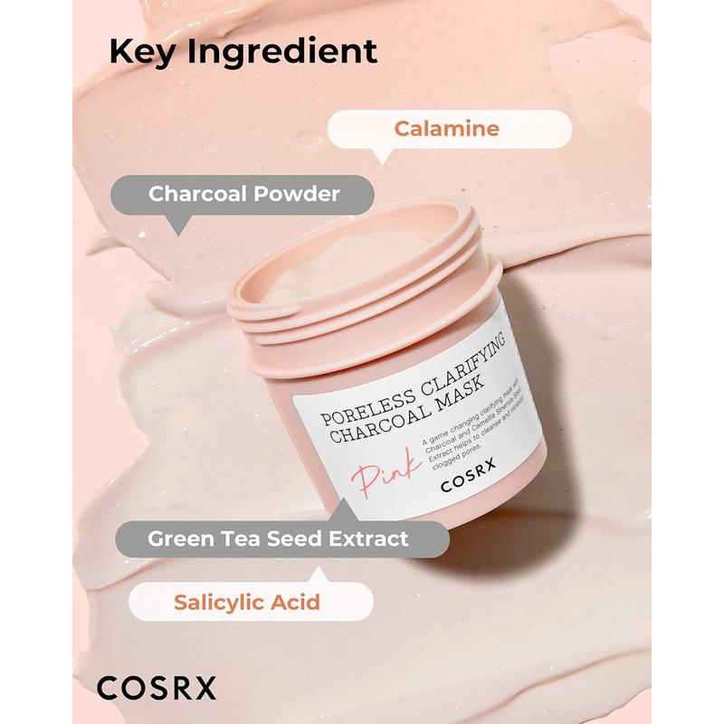 [COSRX OFFICIAL] Poreless Clarifying Charcoal Mask Pink 110g pore minimizing