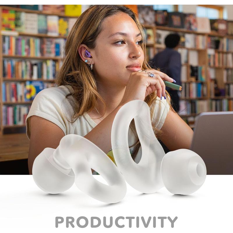 CURVD Everyday Earplugs - Great for Travel, Sound Sensitivity, Concerts, Parenting, Productivity - Noise Dampening & Ultra Soft