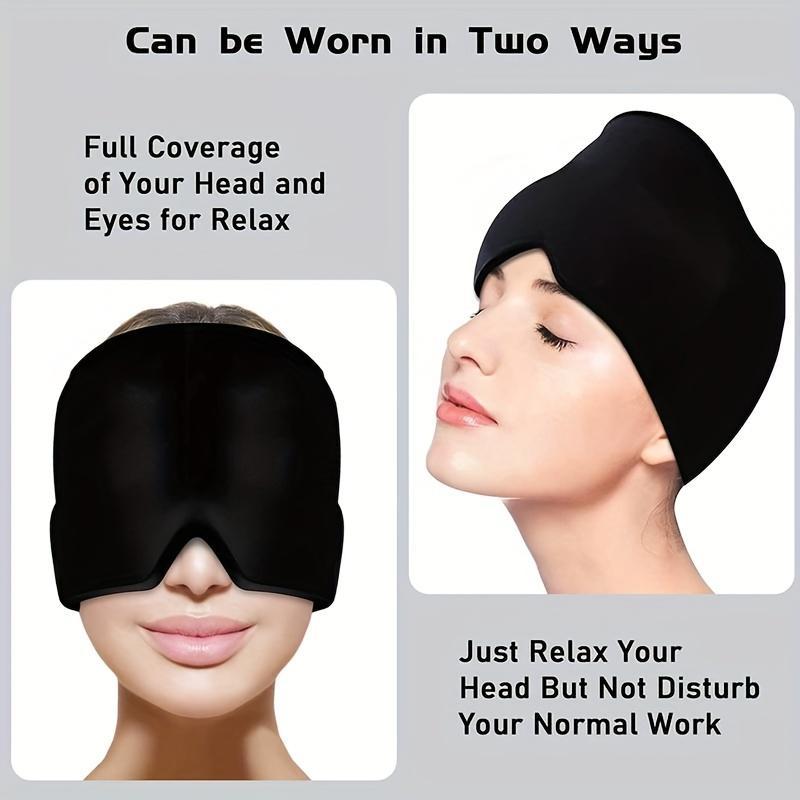 Cold Compress Gel Eye Mask, Reusable Ice Compress Head Wrap, Hot & Cold Compress Headache Relief Mask, Eye Care Mask for Women & Men