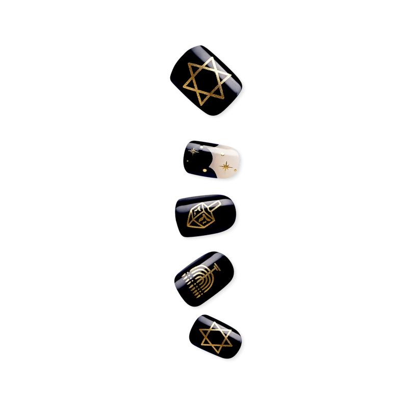 imPRESS Limited-Edition Hanukkah Press On Nails – 8 Nights