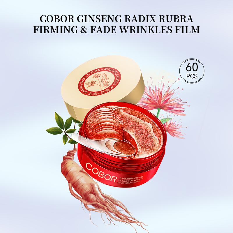 COBOR Red ginseng essence 60pcs set Tightening and Lifting Eyecare Patch Skincare  Eye Mask for Soothing Dry Skin Firm eyes Moisture  Comfort Moisturizer Moisturizing Hydrating