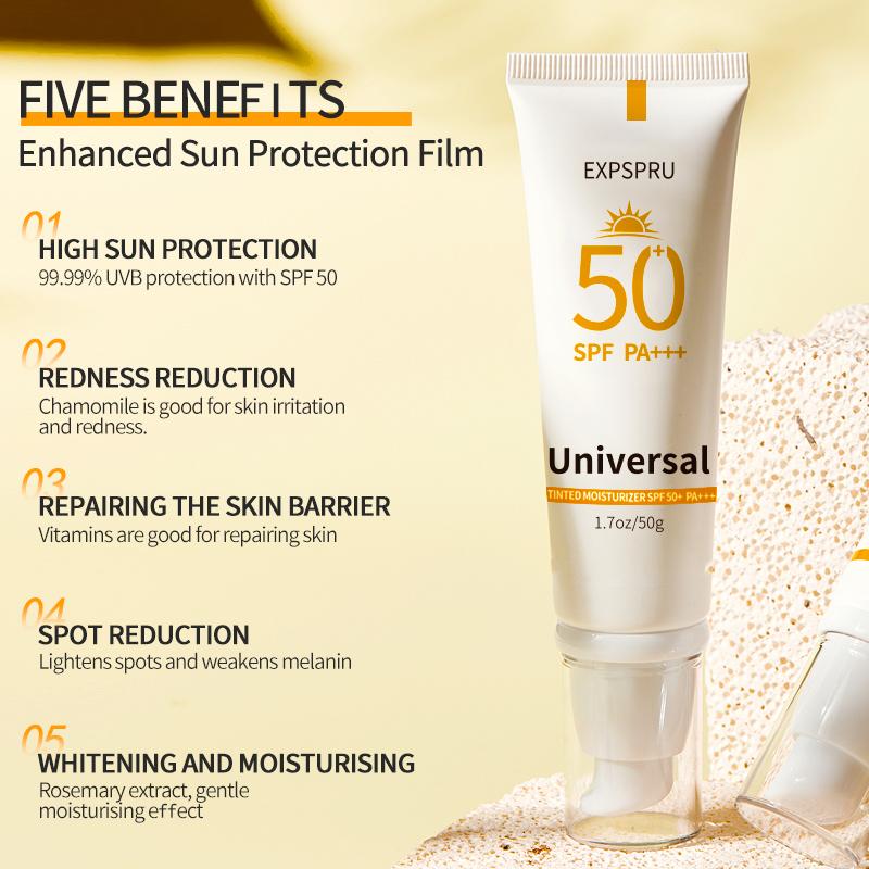 Facial Isolation Sunscreen, Moisturizing to Prevent Sunburn Tanning, SPF 50 Protection, Your Ultimate Sun Protection Solution.  Comfort Skin Repair Skincare Moisture