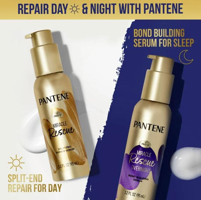 Pantene Hair Serum, Split Ends Hair Treatment, for Damaged Hair, Miracle Rescue, 3.2 oz