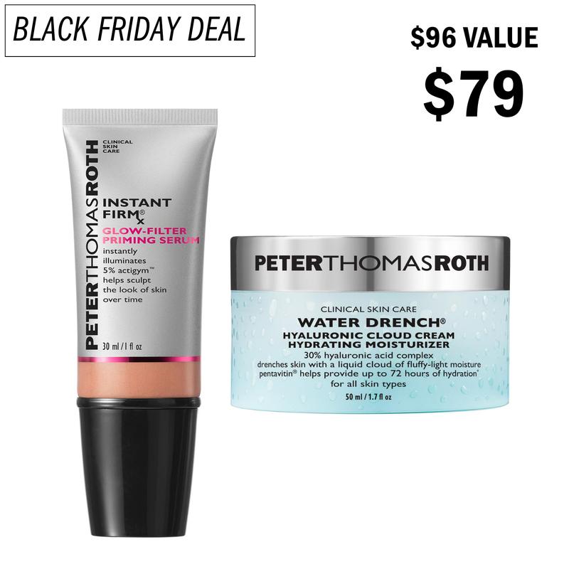 Peter Thomas Roth Dewy Glow Bundle, Water Drench Cloud Cream Moisturizer + Instant FirmX Glow-Filter Primer