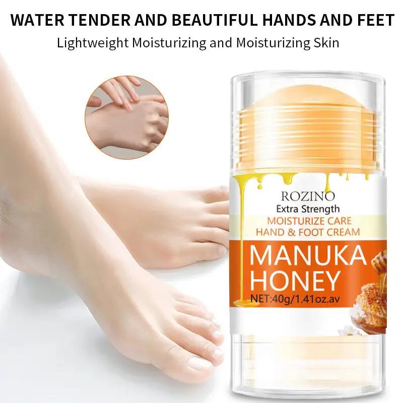 40g Honey Hand & Foot Care Stick, Hydrating Hand & Foot Moisturizer For Rough and Cracked Skin, Daily Skin Care For Hands, Elbows and Feet