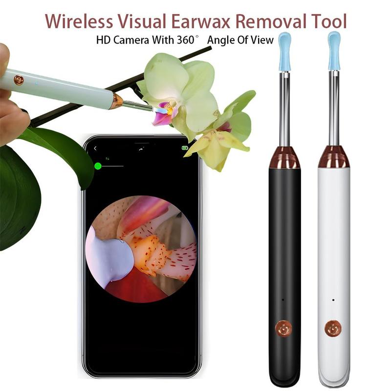 Electric Ear Wax Removal Tool with Camera, 1 Box Rechargeable LED Ear Wax Remover & Accessories, Ear Cleaning Tool for Adults, Personal Health Care Product