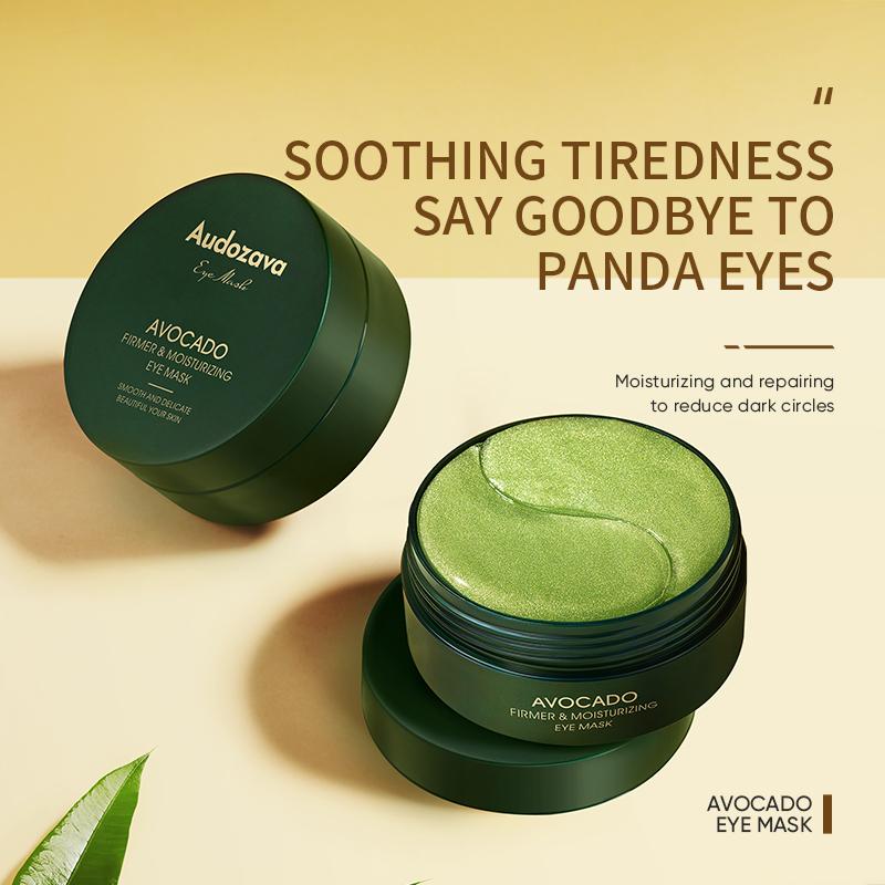 AUDOZAVA Avocado Eye Mask, Natural EssenceHydrating Eye Mask, Moisturizing underEye Patches Eye Gel Pads for SoothingDark Circles, Eye Treatment, Puffiness &Wrinkles, Nourishing Eye Mask