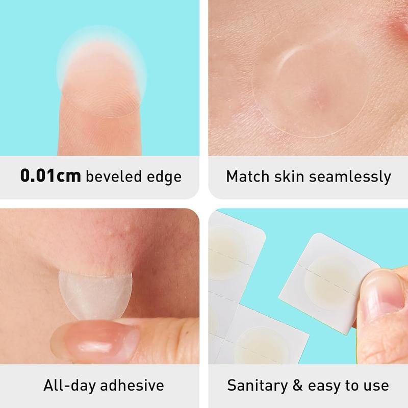 Pimple Patches, 12 mm Invisible Acne Patches for Face with Salicylic Acid, 0.01cm Extra Thin Outer Edge, Hydrocolloid Zit Patch for Pustule, Whitehead, Cystic Acne Spot, 48 Count