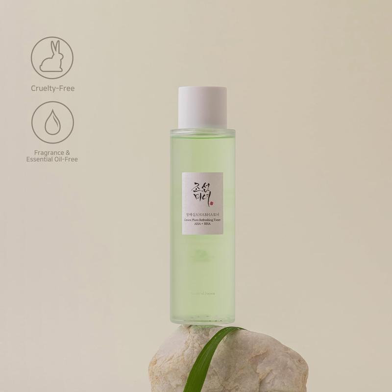 [Beauty of Joseon] Green plum refreshing toner : AHA + BHA 150ml, Refreshing Facial Essence Moisturizer Mild Exfoliating Salicylic Acid for All Skin Types, Daily Exfoliating Toner, Lightweight Watery Texture, Korean Skin Care