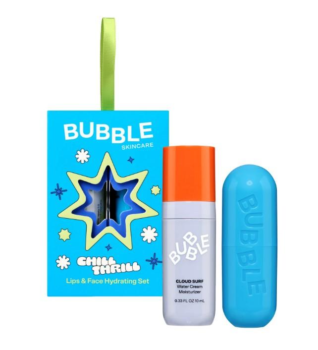 Bubble Skincare Chill Thrill Holiday Gift Set with Cloud Surf Moisturizer and Tell All Mint Message Lip Balm for All Skin Types - Comfort, Skin Repair