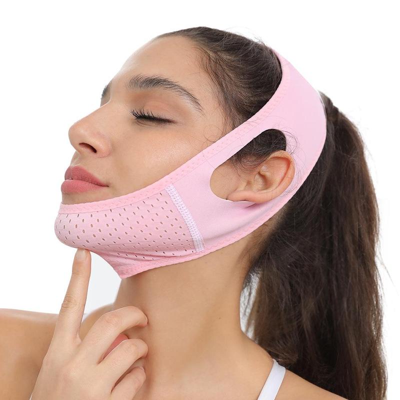 Reusable V-shaped Face Lifting Bandage, Double Chin Slimming Bandage, Facial Lifting Bandage, Sleeping Anti-sagging Face Care Bandage, Comfortable Daily Skincare Tool for Women, Gift for Girlfriend