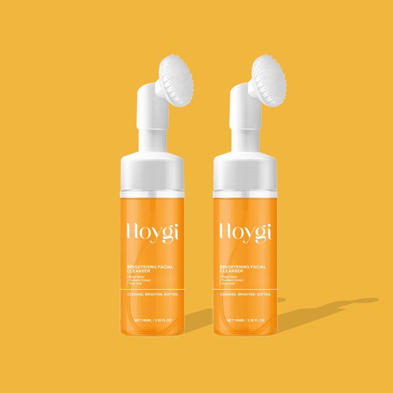 2pcs pack NEW - Hoygi Turmeric + Kojic Acid Foaming Facial Cleanser + Silicone Brush Cleansing Skincare, Skin Repair, Dark Spot Reducer, Gentle Comfort Facial Cleansing - 200 bottles on great deal in 3 days Gentle Comfort Facial Wash