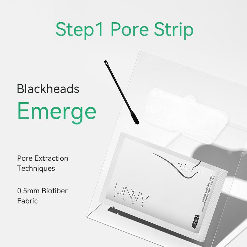 Unny Club Blackhead Clear Nose Pack Set - 3 Steps for Effective Removal of Impurities and Minimize Pores, Pore Extraction Techniques, for woman & man