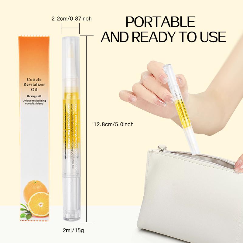 Cosmetic Radiant Nail Growth Oil Cuticle Revitalized Oil Pen for Nail Moisture,Growth,Strength and Brightening,Remedy for Damaged Skin,Brittle Peeling Thin Nails,15 gram,Orange,Intensive Nourishing Nail Care Repair Nail Art nail growth