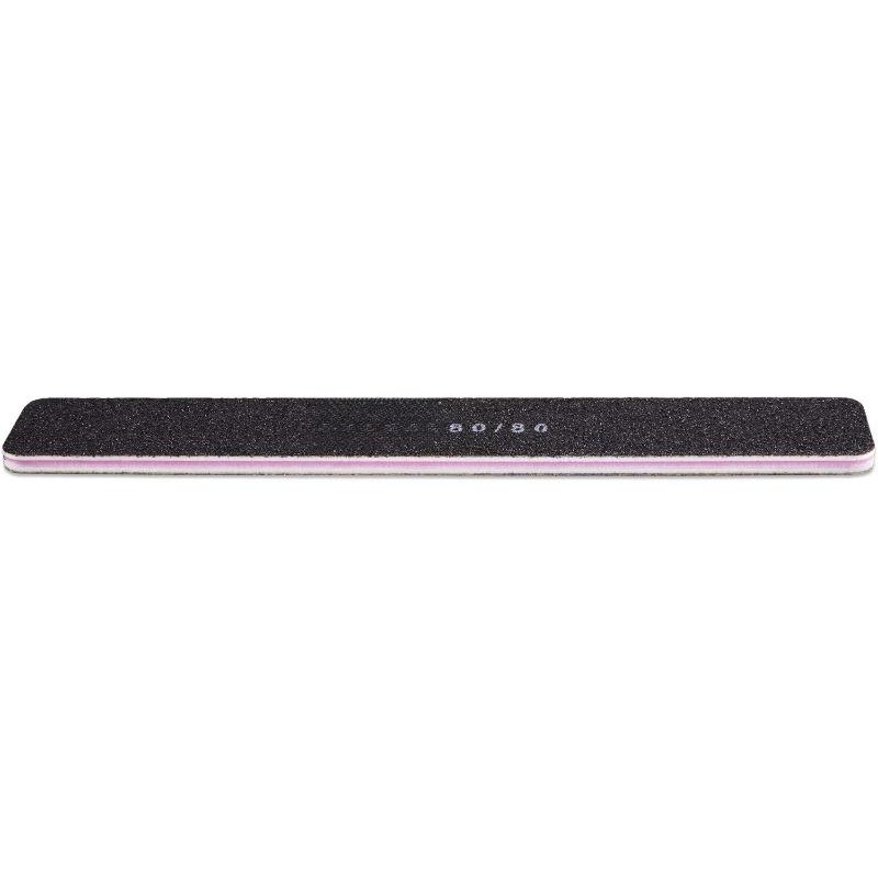 10 Counts - Jumbo Double-Sided Emery Nail File for Manicure, Pedicure, Natural, and Acrylic Nails - Black (Grit 80 80)