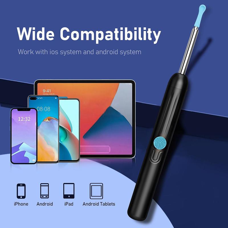 Ear Wax Removal Tool With Camera, 1 Set Portable Type-C Rechargeable Ear Cleaner, Waterproof Endoscope Ear Cleaning Tool, Christmas Gift