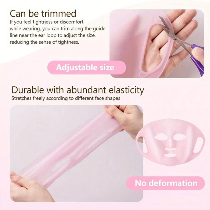 Reusable Silicone Face Mask, 6 Counts Moisturizing Face Mask, Face Care Mask, Skin Care Tool for Women & Girls